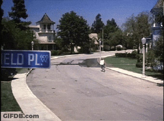 David S Pumpkins Threw Newspaper Threw Coffee GIF