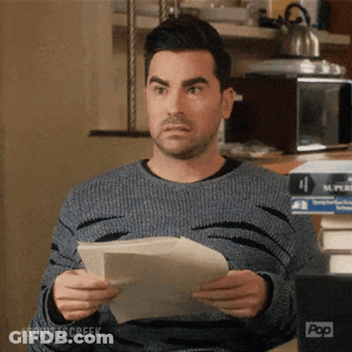 David Side Eye Schitts Creek GIF