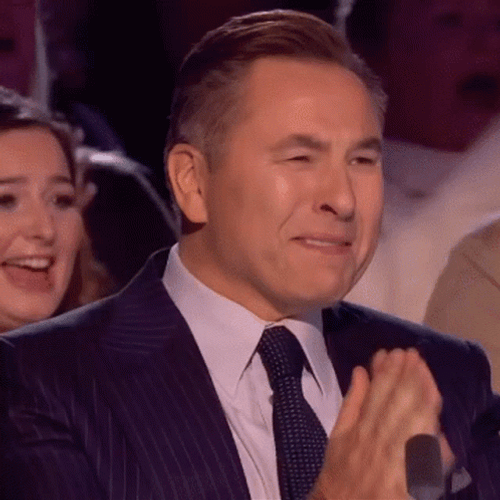 David Walliams Amused Clapping GIF