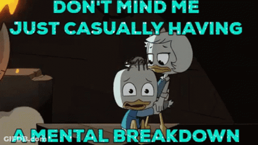 Dawey Duck Mental Breakdown Crying GIF