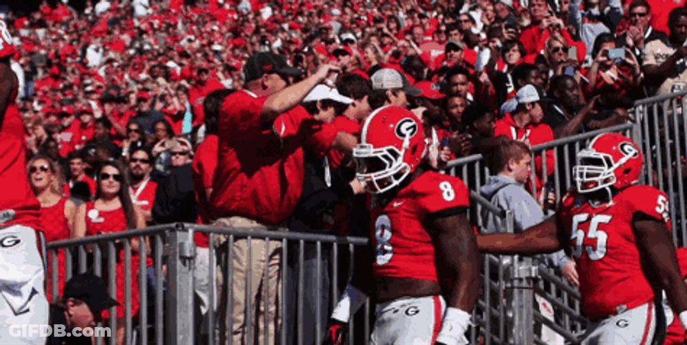 Dawgs Georgia Bulldogs Football Players Entering GIF