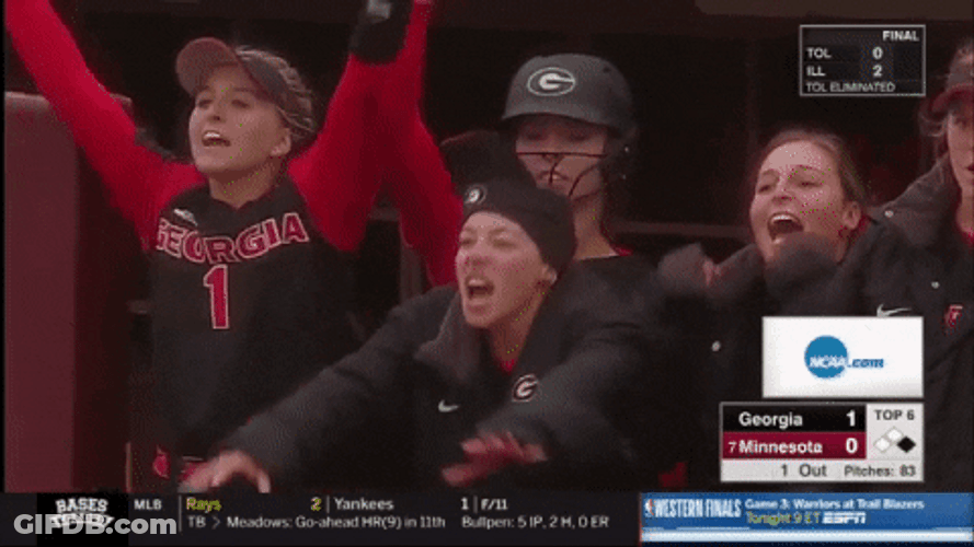 Dawgs Georgia Bulldogs Softball Team GIF