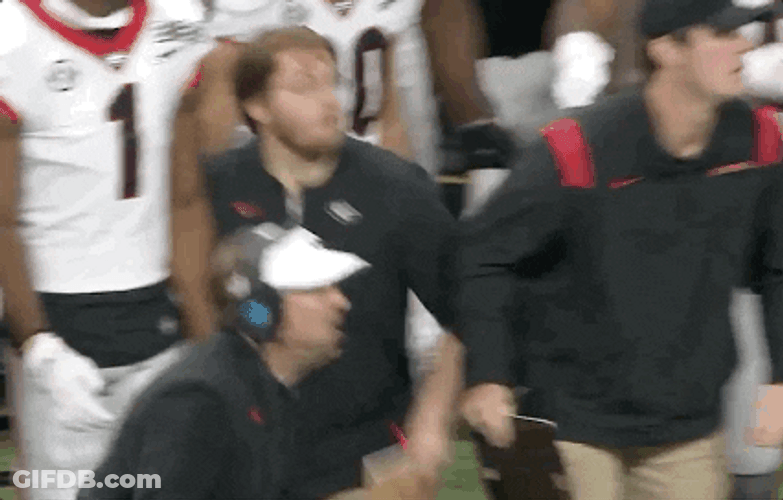Dawgs Georgia Football Coach Kirby Smart Running GIF