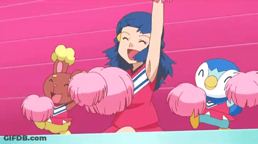 Dawn Pokemon Buneary Pilup Cheering GIF