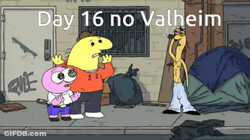 Day 16 No Valheim Cartoon GIF