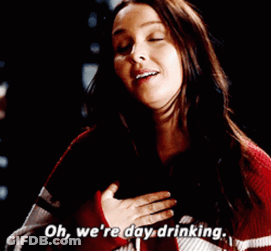 Day Drinking Camilla Luddington Greys Anatomy GIF