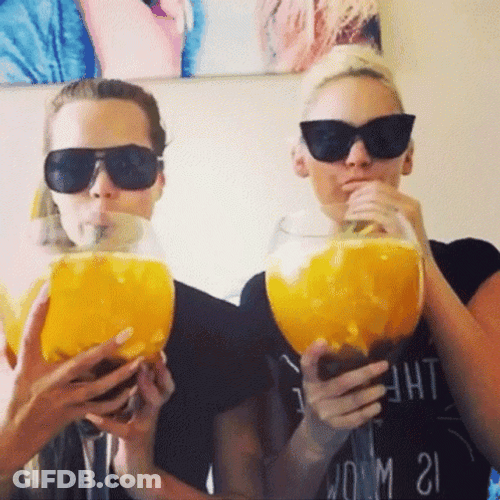 Day Drinking Giant Glass Party Friends GIF