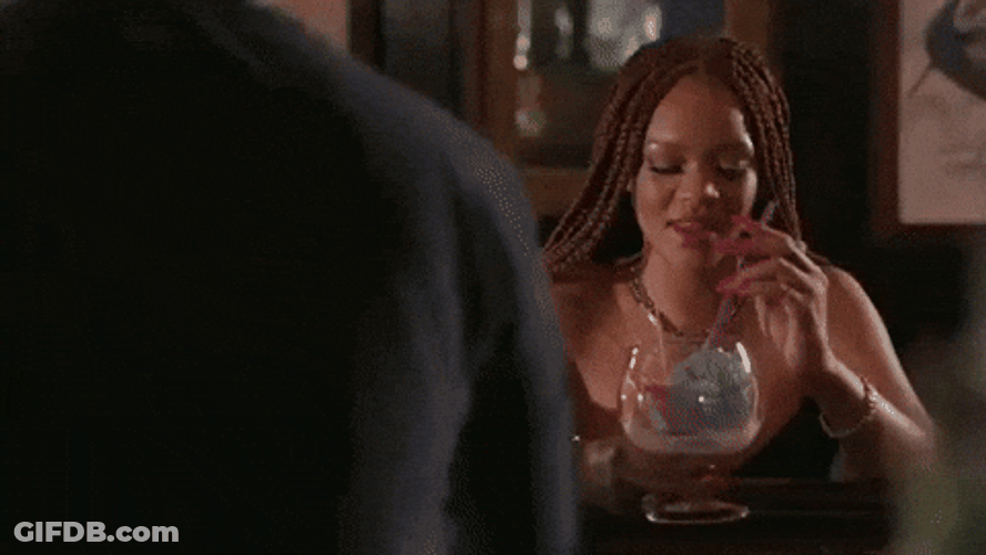Day Drinking Rihanna Side Eye GIF