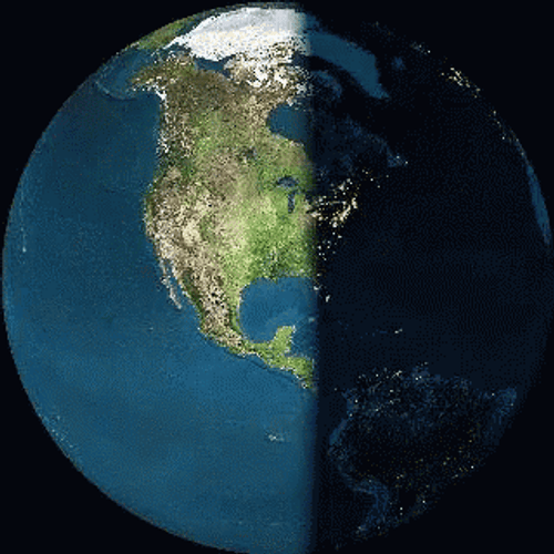 Day Night View Globe GIF