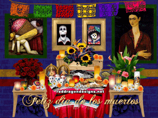 Day Of The Dead Embellished Table And Wall GIF