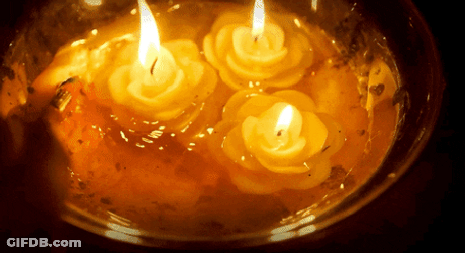 Day Of The Dead Flower Candles GIF