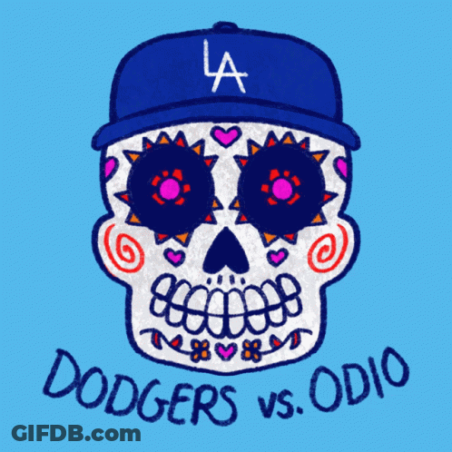 Day Of The Dead Sugar Skull Wearing La Hat GIF