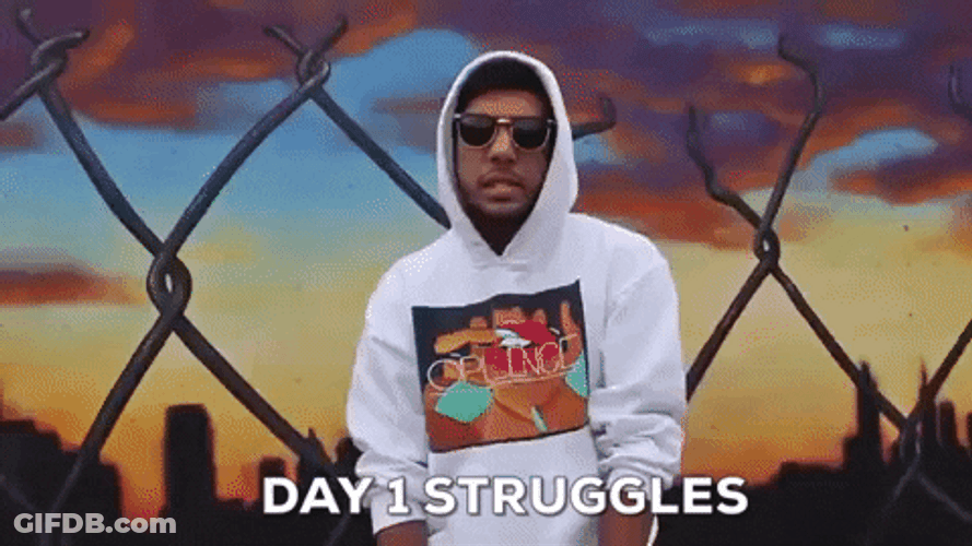 Day One Struggle Bus GIF