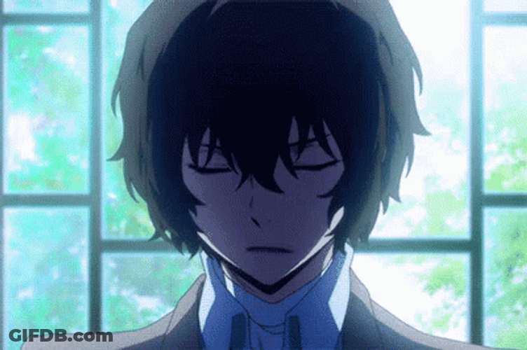 Dazai Anime Closing His Eyes GIF