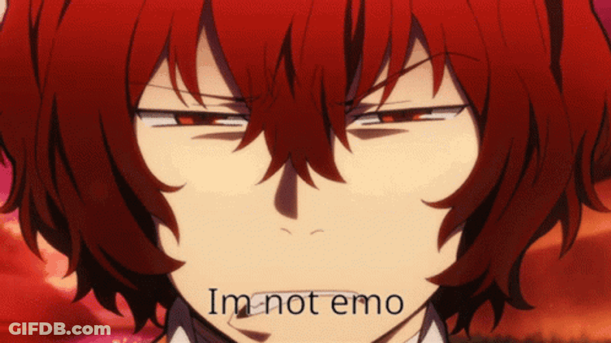 Dazai Anime I'm Not Emo GIF