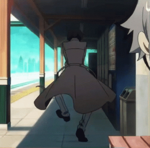 Dazai Anime Running Away GIF