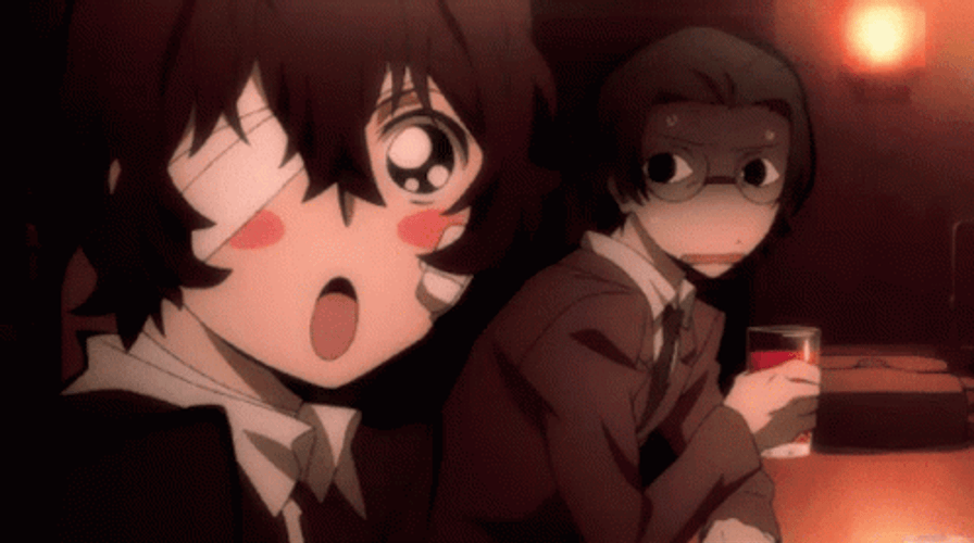 Dazai Anime Shocked Reaction GIF