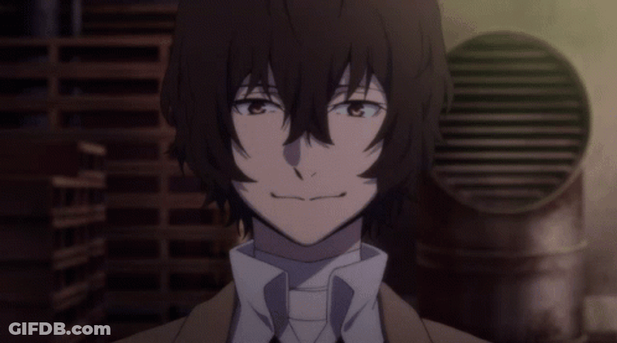 Dazai Anime Smiling And Speaking GIF