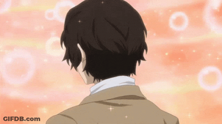 Dazai Anime Turned Around And Fix Hair GIF