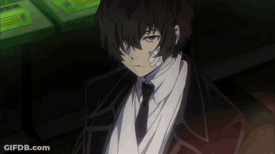 Dazai Madly Staring With Teary Eye GIF