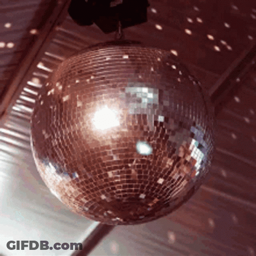 Dazzling Silver Disco Ball GIF