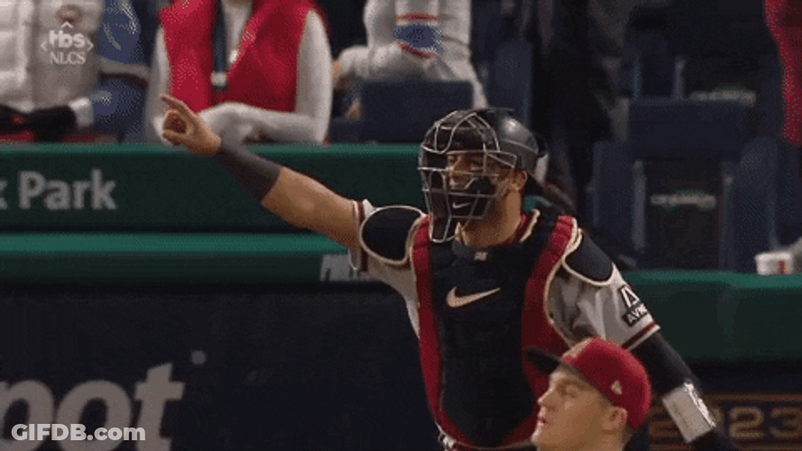 Dbacks Baseball Player Celebrating GIF