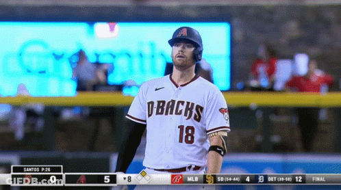 Dbacks Baseball Player Standing On Field GIF