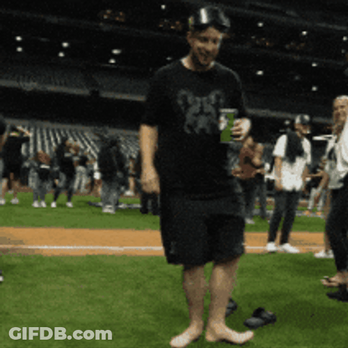 Dbacks Fan Dancing On Ground GIF