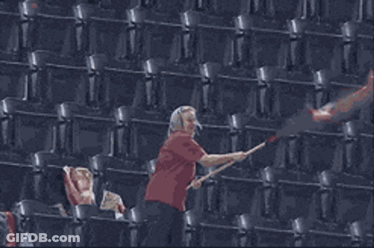 Dbacks Fan Waving Flag So Hard GIF