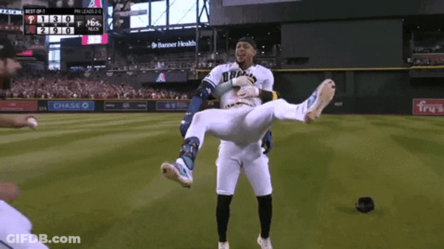 Dbacks Player Ganged Up By Teammate Playfully GIF