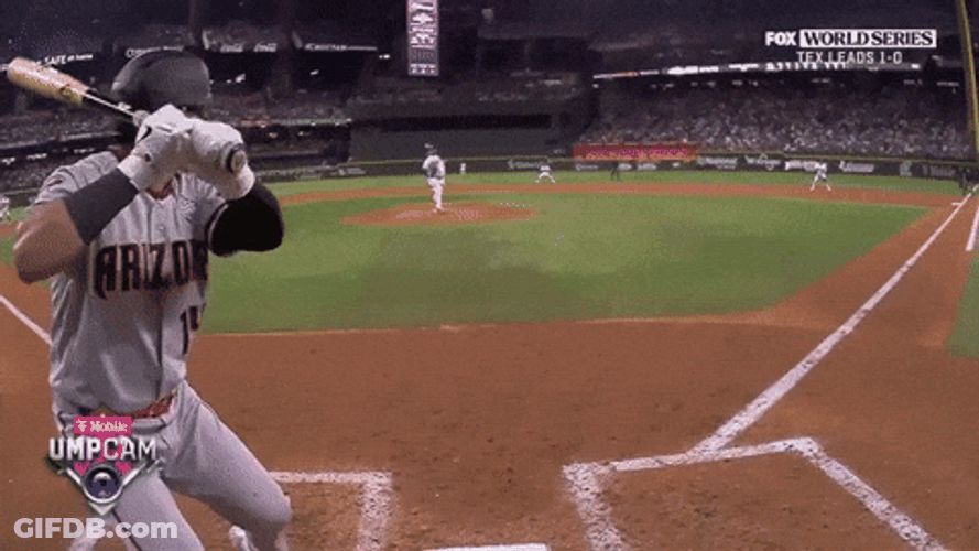 Dbacks Player Hit The Ball With Bat GIF