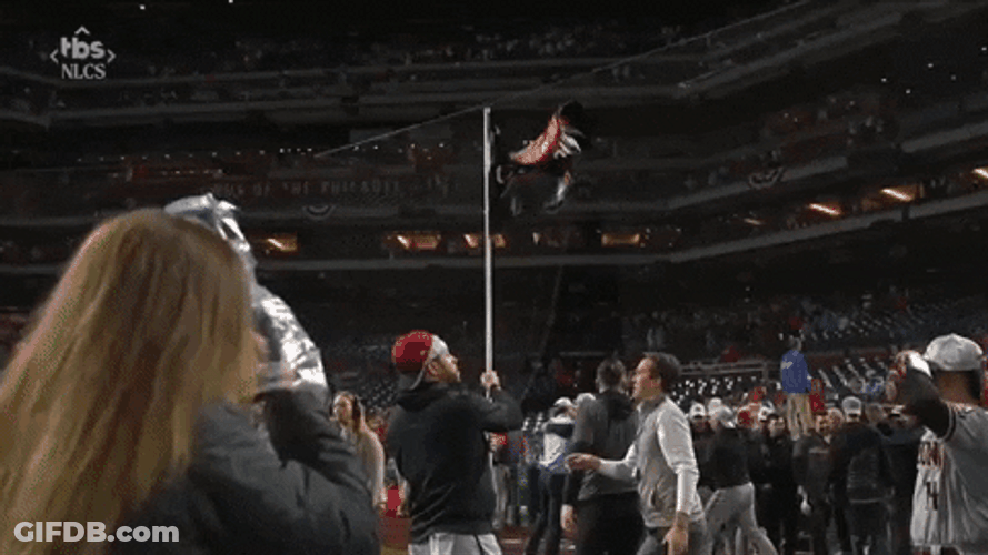 Dbacks Player Waving Their Flag GIF
