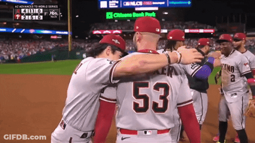 Dbacks Players Hugging Each Other GIF