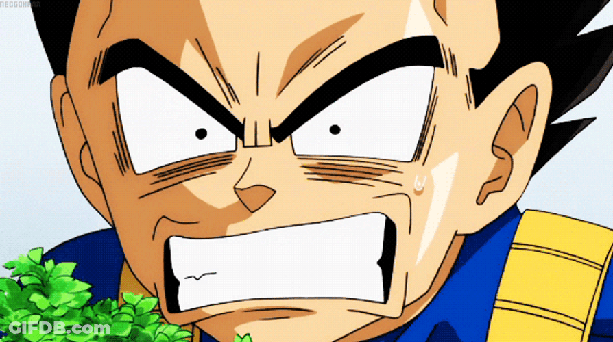Dbz Furious Grinning Vegeta GIF