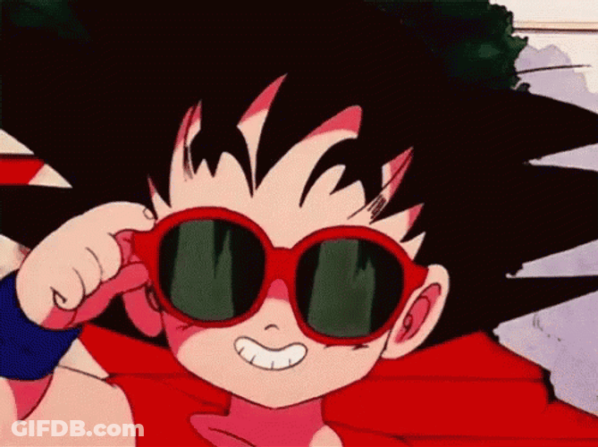 Dbz Goku Peace Sign GIF
