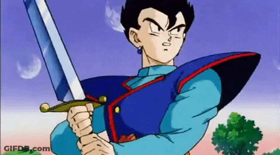 Dbz Goku With Sword GIF