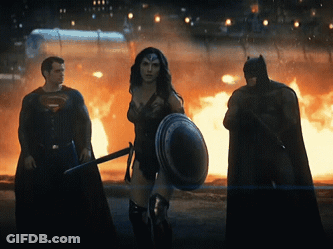 DC Comics Superheroes The Trinity Batman Superman And Wonder Woman GIF