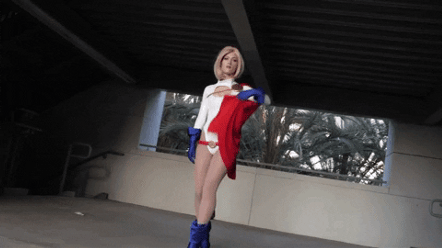 DC Cosplay Of Power Girl GIF