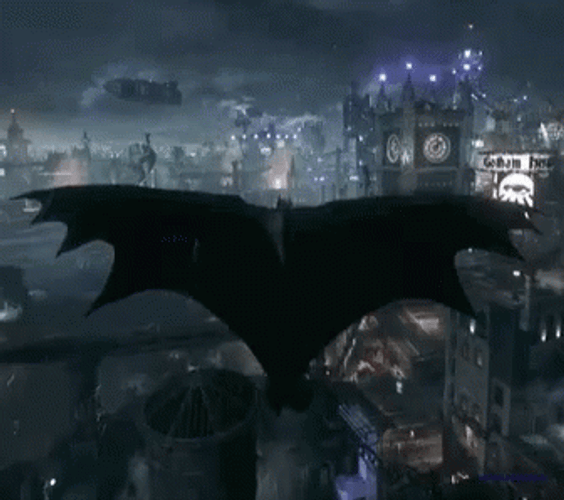 DC Superhero Batman Flying GIF