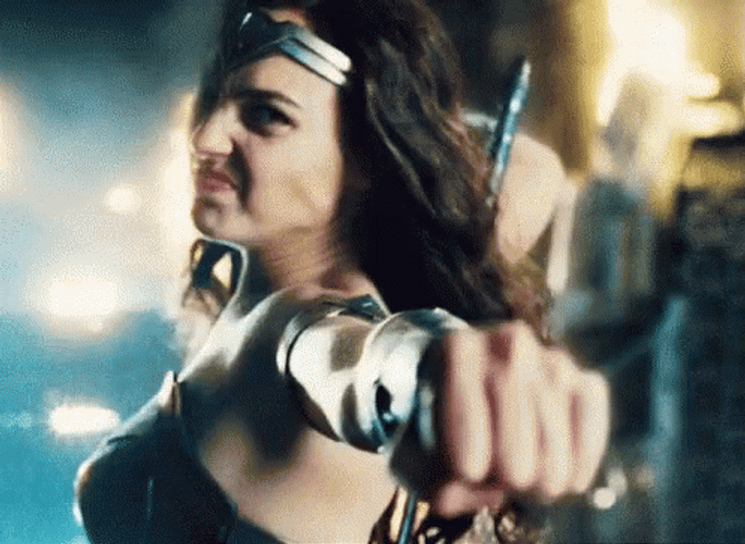 DC Wonder Woman Punch GIF