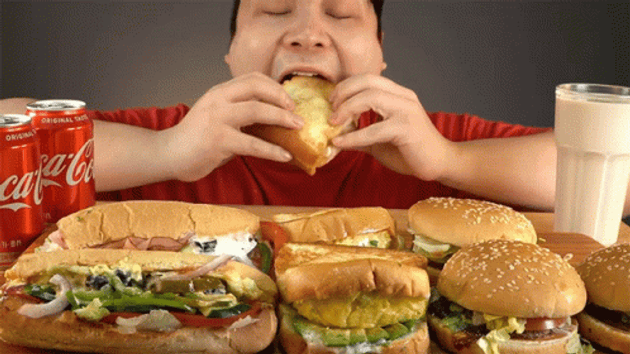 Ddeonggae Burger King Mukbang GIF
