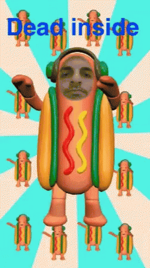Dead Inside Hotdog Sandwich Dance GIF