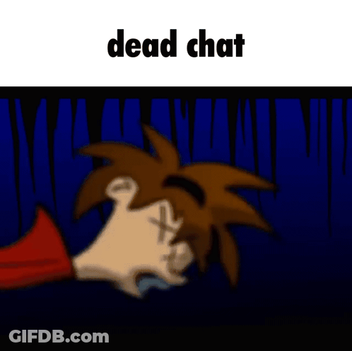 Dead Man Cartoon Saying Dead Chat GIF