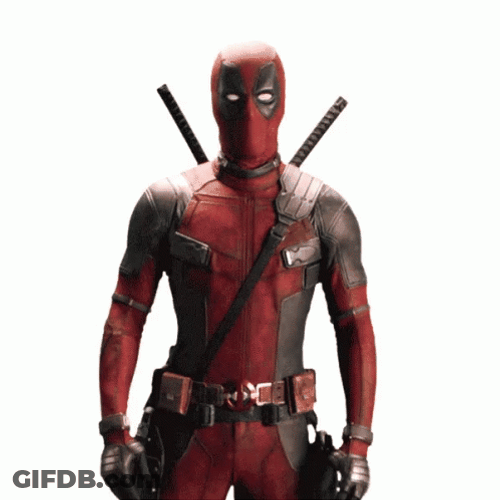 Dead Pool Looks Up GIF