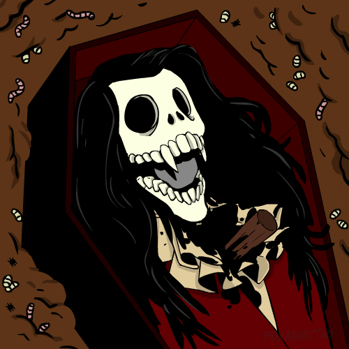 Dead Skeleton Animation GIF