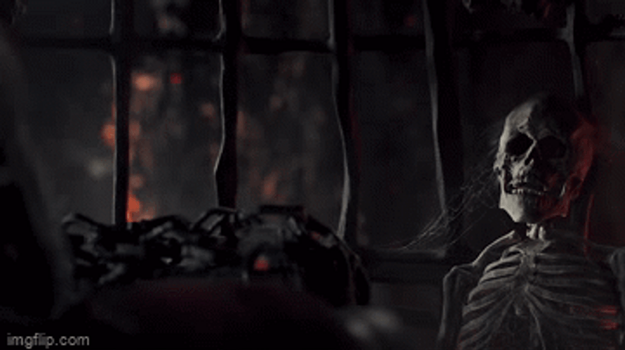 Dead Skull Jaw Drop GIF
