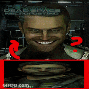 Dead Space Necroplasming Is A Facebook Group With A Picture Of A Man GIF