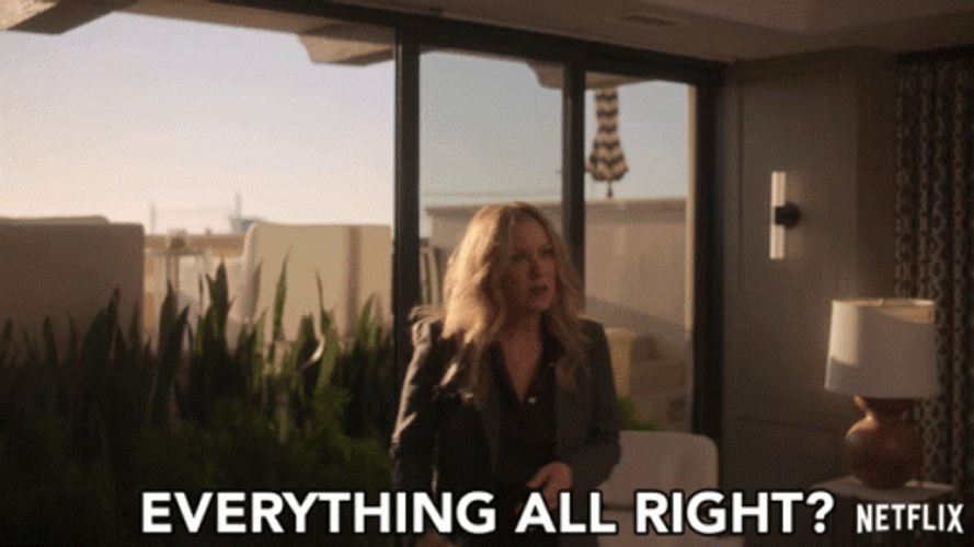 Dead To Me Shocked Jen Harding Everything Is Fine GIF