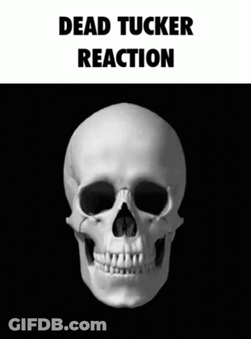 Dead Tucker Carlson Reaction Skull GIF