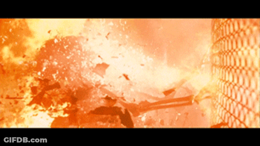 Deadly Bomb Explosion Hits The Man Body GIF